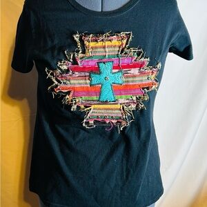 Black Graphic Women's Top